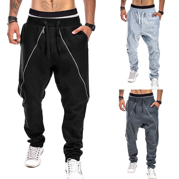 e-baihui 2021 new style plus size drawstring trousers oblique zipper men's casual trousers personalized sports pants k63 1503, Black
e-baihui 2021 new style plus size drawstring trousers oblique zipper men's casual trousers personalized sports pants k63 1503, Black