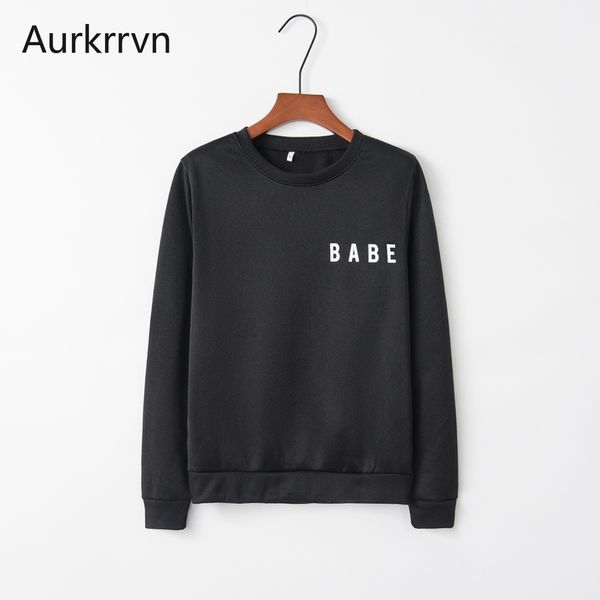 aurkrrvn pullovers autumn winter sweatshirts womens babe printed brushed sweatshirt woman casual fall fleece hoodies for lady, Black
aurkrrvn pullovers autumn winter sweatshirts womens babe printed brushed sweatshirt woman casual fall fleece hoodies for lady, Black