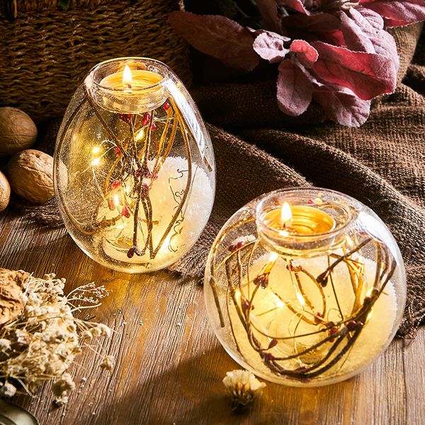 romantic dried flower glass candle holder led glow candle light dinner candlesticks decoration home dining table decor
romantic dried flower glass candle holder led glow candle light dinner candlesticks decoration home dining table decor