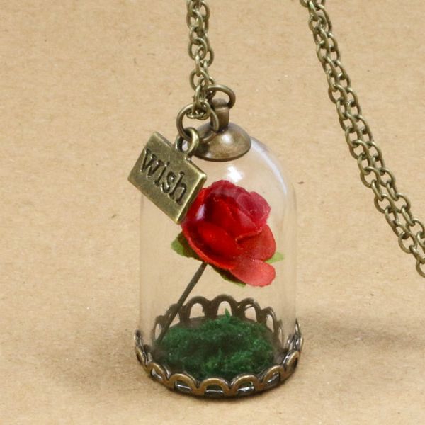 retro glass vial necklace butterfly wish accessories necklace red rose dried flower jewelry for women girls, Silver
retro glass vial necklace butterfly wish accessories necklace red rose dried flower jewelry for women girls, Silver