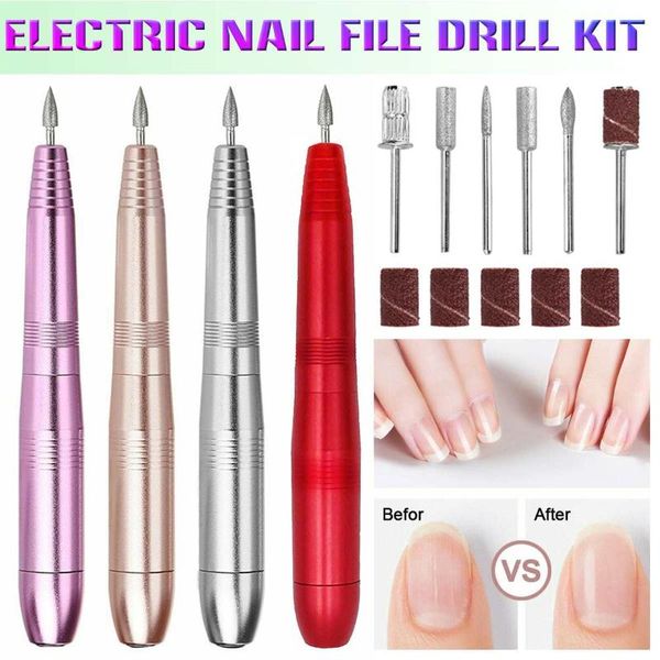 professional electric manicure machine pen pedicure electric nail file nail tools 6 bits drill drill machine equipment kit
professional electric manicure machine pen pedicure electric nail file nail tools 6 bits drill drill machine equipment kit