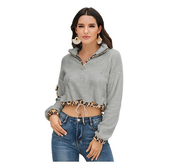 women's hoodies & sweatshirts fluffy belly button leopard print matching drawstring sweatershirts women 2021 autumn crop top, Black
women's hoodies & sweatshirts fluffy belly button leopard print matching drawstring sweatershirts women 2021 autumn crop top, Black