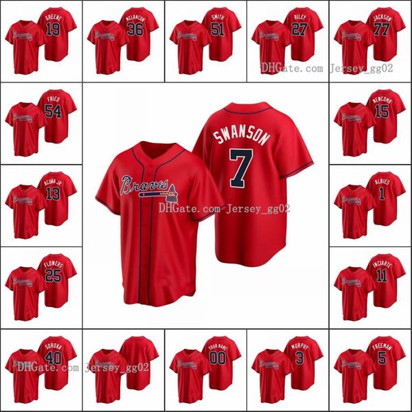 atlanta braves #13 ronald acuna jr. 7 dansby swanson 5 dale murphy men women youth custom red 2020 replica alternate jersey, Black
atlanta braves #13 ronald acuna jr. 7 dansby swanson 5 dale murphy men women youth custom red 2020 replica alternate jersey, Black