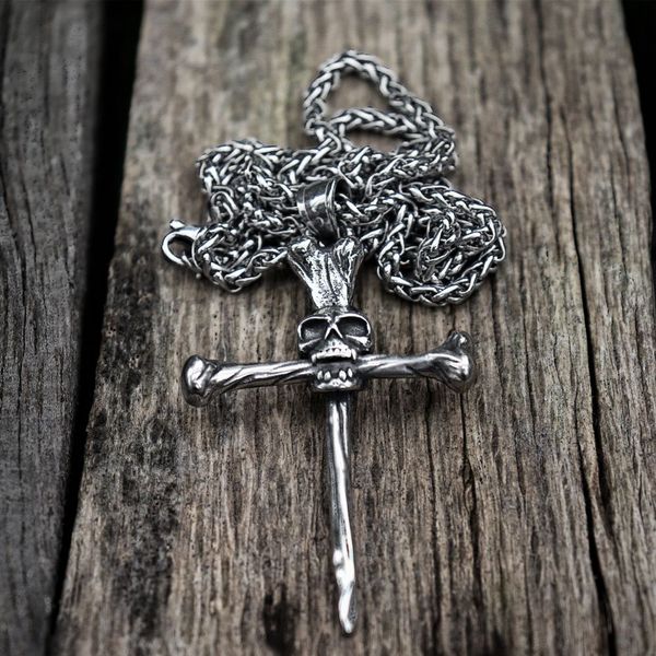 nail spike trial cross skull pendant punk gothic biker 316l stainless steel silver color jewelry gift
nail spike trial cross skull pendant punk gothic biker 316l stainless steel silver color jewelry gift