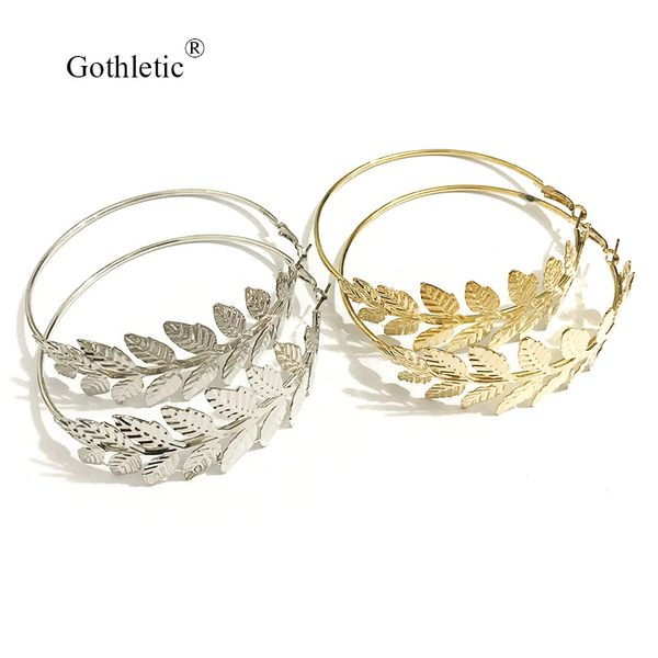 gothletic 70mm big hoop earring metal leaf circle simple round earrings for women brincos fashion jewelry, Golden
gothletic 70mm big hoop earring metal leaf circle simple round earrings for women brincos fashion jewelry, Golden