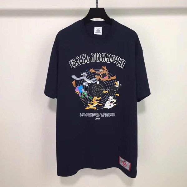 2019 luxury europe france vetements cartoon tshirt fashion mens designer t shirts women clothes casual cotton tee top, White;black
2019 luxury europe france vetements cartoon tshirt fashion mens designer t shirts women clothes casual cotton tee top, White;black