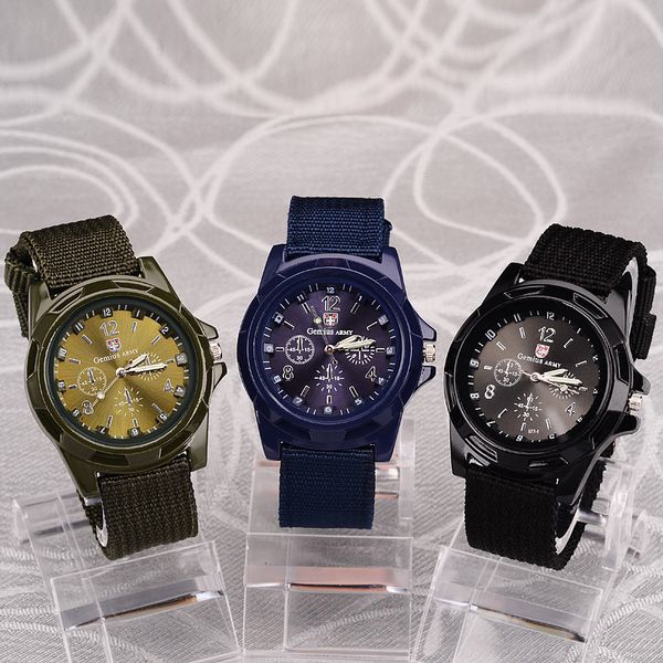 gemius army watch 2020 men nylon band military watch quartz movement men sports watch casual wristwatch tank watchs, Slivery;brown
gemius army watch 2020 men nylon band military watch quartz movement men sports watch casual wristwatch tank watchs, Slivery;brown