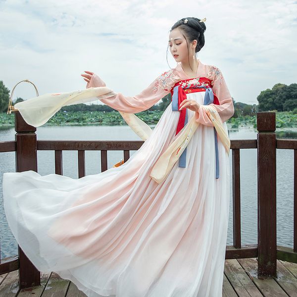 stage wear hanfu for women chinese folk dance fairy dress tang dynastic clothing festival outfit cosplay white/red bl4375, Black;red
stage wear hanfu for women chinese folk dance fairy dress tang dynastic clothing festival outfit cosplay white/red bl4375, Black;red