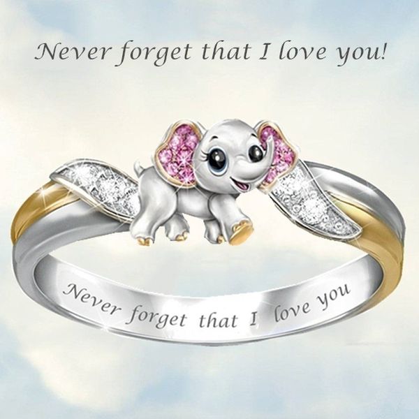 exquisite fashion 925 silver cute pink elephant crystal diamond engagement ring fashion accessories lovers ring anniversary gift jewelry, Golden;silver
exquisite fashion 925 silver cute pink elephant crystal diamond engagement ring fashion accessories lovers ring anniversary gift jewelry, Golden;silver