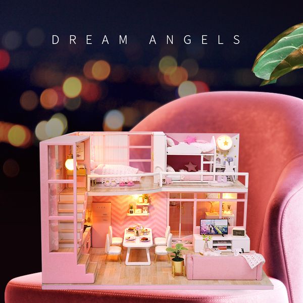 diy doll furniture dream angel miniature dollhouse toys for children cute families casinha de boneca lol house mx200414
diy doll furniture dream angel miniature dollhouse toys for children cute families casinha de boneca lol house mx200414