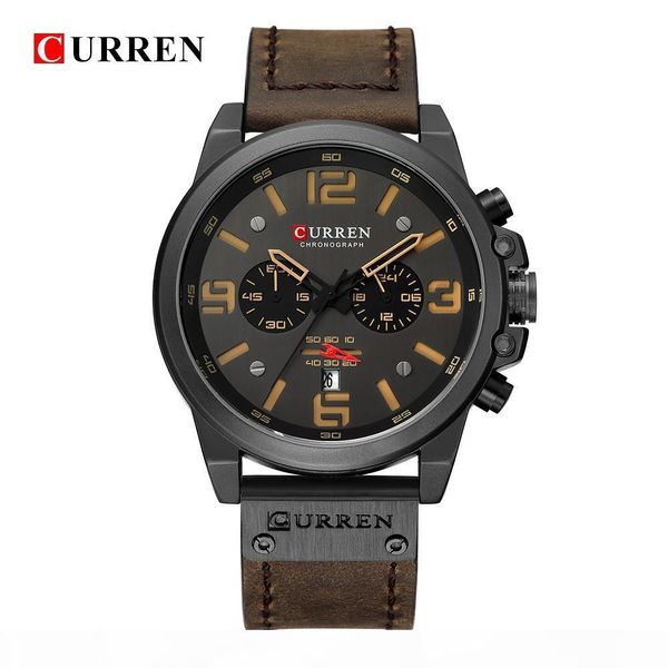 curren new fashion mens watches big dial quartz watch leather waterproof sport chronograph watch men, Slivery;brown
curren new fashion mens watches big dial quartz watch leather waterproof sport chronograph watch men, Slivery;brown