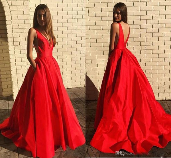 red simple a line prom dresses deep v neck satin evening dress with pockets formal dress evening gowns vestido ogstuff, Black;red
red simple a line prom dresses deep v neck satin evening dress with pockets formal dress evening gowns vestido ogstuff, Black;red