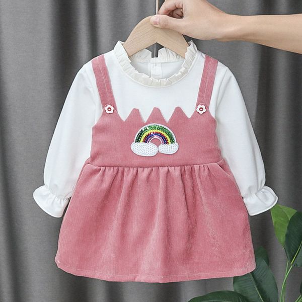 girl's dresses menoea 0-2y born girls clothes 2021 baby girl autumn long sleeve kids patchwork rainbow casual dress fall, Red;yellow
girl's dresses menoea 0-2y born girls clothes 2021 baby girl autumn long sleeve kids patchwork rainbow casual dress fall, Red;yellow