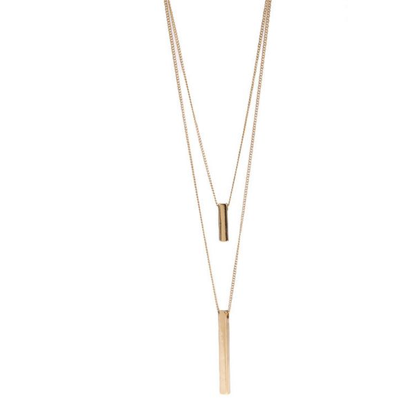 necklace female contracted metal pendants tie-in acts the role of clavicle chain length of the two layers sweater chain, Silver
necklace female contracted metal pendants tie-in acts the role of clavicle chain length of the two layers sweater chain, Silver