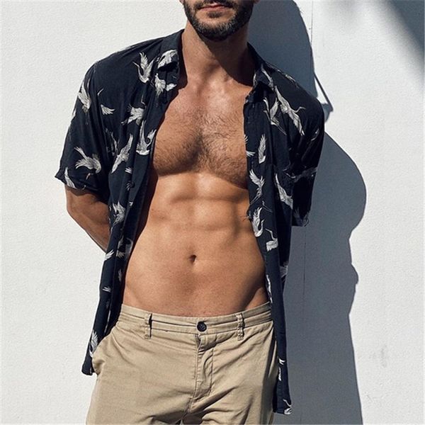 men's casual shirts 2021 summer clothing europe america loose retro printed short-sleeved shirt camisas para hombre, White;black
men's casual shirts 2021 summer clothing europe america loose retro printed short-sleeved shirt camisas para hombre, White;black