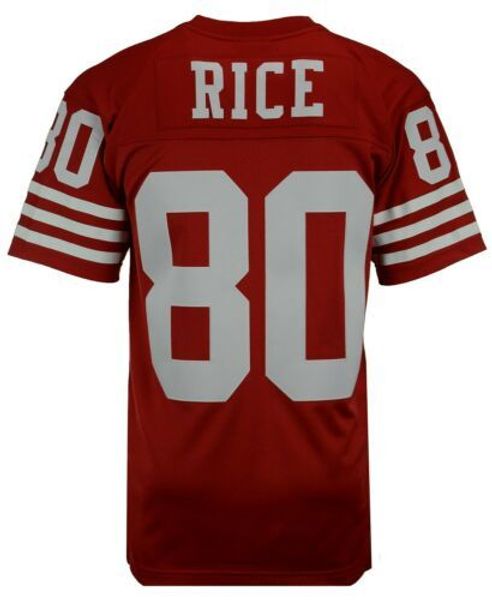 jerry rice #80 mitchell & ness 1990 retired throwback jersey, Gray