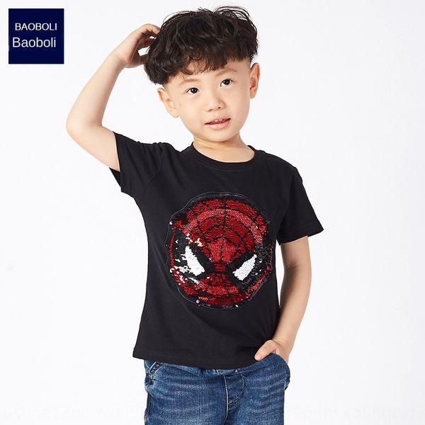 summer children's 90-130cm children's t-shirt t-shirt sequins spider-man cartoon boys' short sleeve sequins don't tie ha, Blue
summer children's 90-130cm children's t-shirt t-shirt sequins spider-man cartoon boys' short sleeve sequins don't tie ha, Blue