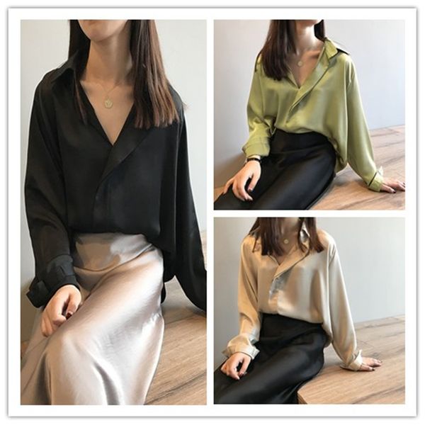 spring new chiffon shirt loose long sleeve women v-neck work office shirts casual solid button cardigan ladies
spring new chiffon shirt loose long sleeve women v-neck work office shirts casual solid button cardigan ladies