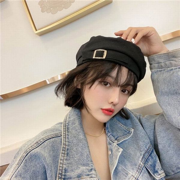 beret beret belt female summer thin all-match belt buckle solid color octagonal hat ins british artist hat, Blue;gray
beret beret belt female summer thin all-match belt buckle solid color octagonal hat ins british artist hat, Blue;gray