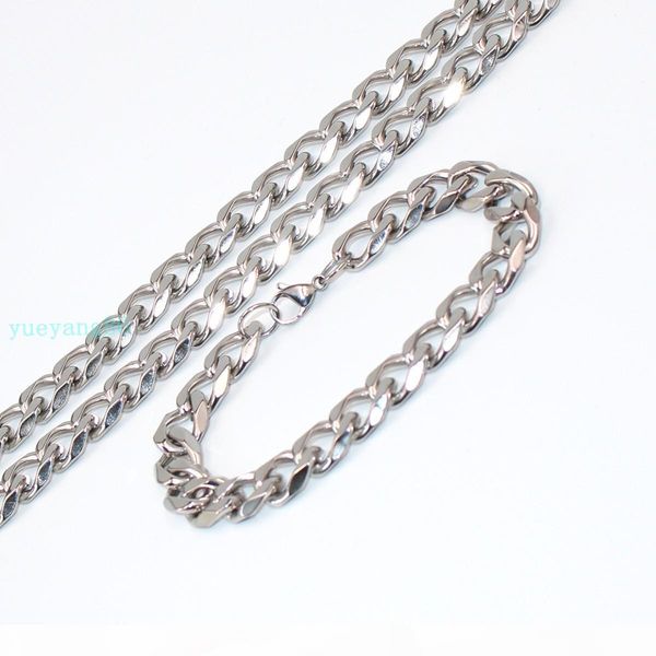 men's jewelry set gift cool 13mm wide 24'' necklace + 8.66" bracelet huge heavy stainless steel smooth cuban curb link c, Silver
men's jewelry set gift cool 13mm wide 24'' necklace + 8.66" bracelet huge heavy stainless steel smooth cuban curb link c, Silver