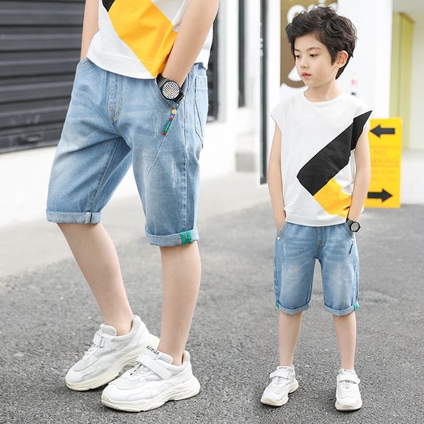 wear boys' summer thin children's pants five-legged pants 2019 new fashion boys' shorts and jeans children's wear jeans, Blue
wear boys' summer thin children's pants five-legged pants 2019 new fashion boys' shorts and jeans children's wear jeans, Blue