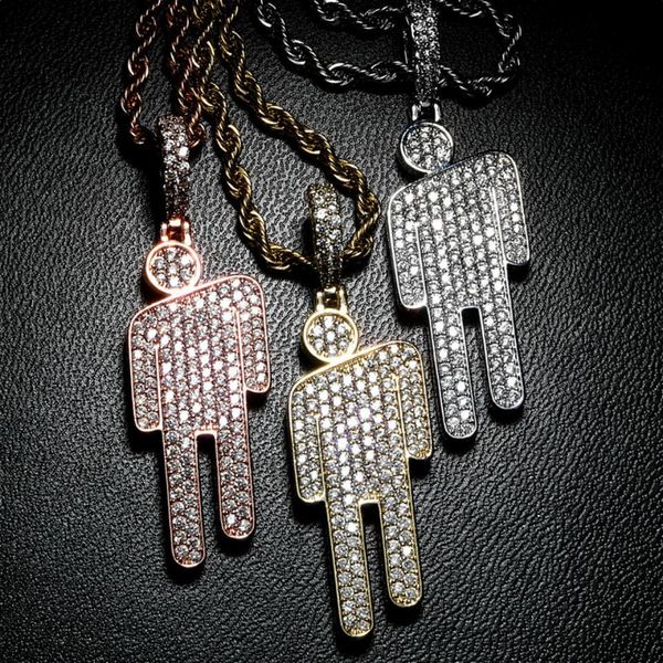 gold plated iced out cz cubic zirconia billie eilish little figure pendant chain necklace bling diamond hip hop rapper jewelry gift for guys, Silver
gold plated iced out cz cubic zirconia billie eilish little figure pendant chain necklace bling diamond hip hop rapper jewelry gift for guys, Silver