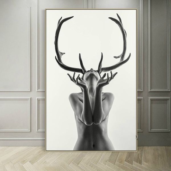scandinavian style black and white antlers beauty canvas painting nordic art prints poster wall picture for living room home decor
scandinavian style black and white antlers beauty canvas painting nordic art prints poster wall picture for living room home decor