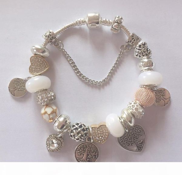 new charm 925 silver bracelets for women life tree pendant bangle love charm beads as gift diy wedding jewelry accessories, Golden;silver
new charm 925 silver bracelets for women life tree pendant bangle love charm beads as gift diy wedding jewelry accessories, Golden;silver