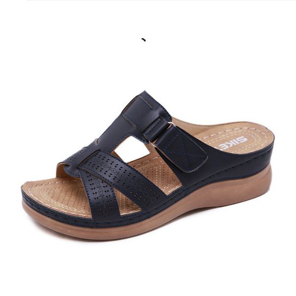 2020 summer women premium orthopedic open toe sandals vintage anti-slip breathable leather casual female platform retro shoes, Black
2020 summer women premium orthopedic open toe sandals vintage anti-slip breathable leather casual female platform retro shoes, Black