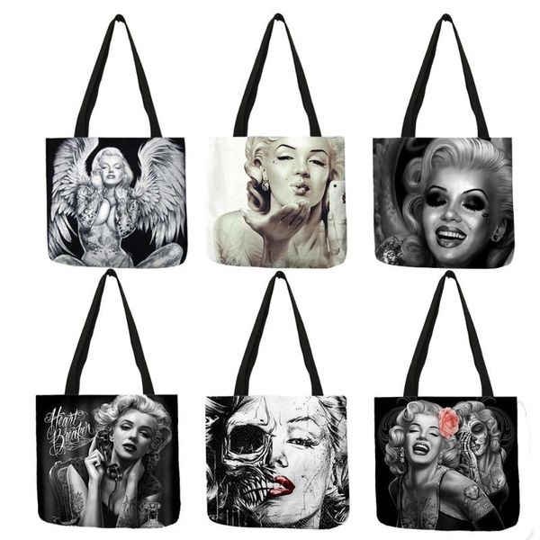 2020 popular style female shoulder bag monroe skull tattoo eco linen handbag lady girl casual shopping multi-function bags
2020 popular style female shoulder bag monroe skull tattoo eco linen handbag lady girl casual shopping multi-function bags