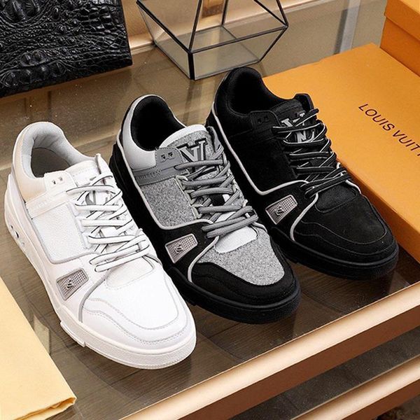 men shoes leather casual luxury with box mens shoes fashion rubber soles scarpe da uomo footwears trainer sneaker casual shoes, Black
men shoes leather casual luxury with box mens shoes fashion rubber soles scarpe da uomo footwears trainer sneaker casual shoes, Black