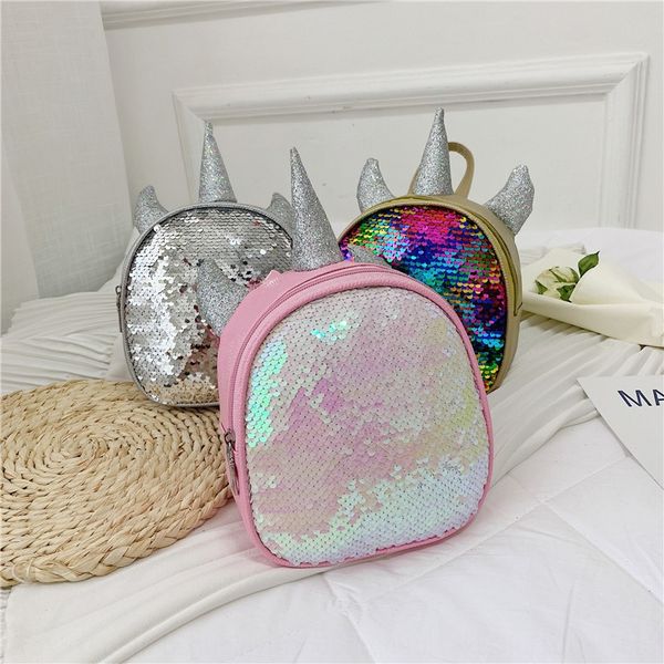 2020 korean new laser sequins unicorn children's small accessories sequins backpack cute outdoor parent-child backpack accessories
2020 korean new laser sequins unicorn children's small accessories sequins backpack cute outdoor parent-child backpack accessories