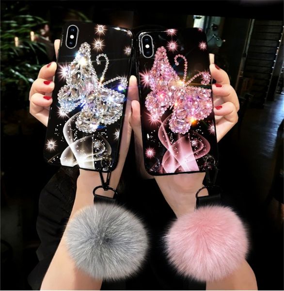 suitable for iphone 11pro max rhinestone butterfly with hair ball lanyard mobile phone case
suitable for iphone 11pro max rhinestone butterfly with hair ball lanyard mobile phone case