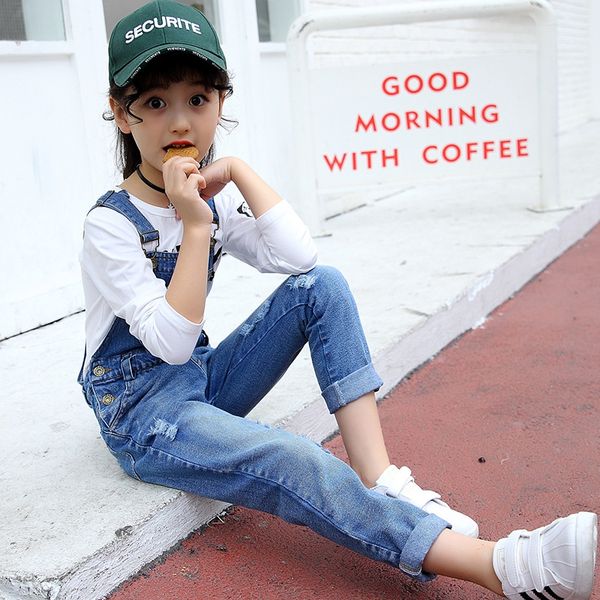 5seg4 girls' denim belt girls' fashionable dress and long jeans dress long fashion pants 2019 new medium and large children's, Blue
5seg4 girls' denim belt girls' fashionable dress and long jeans dress long fashion pants 2019 new medium and large children's, Blue