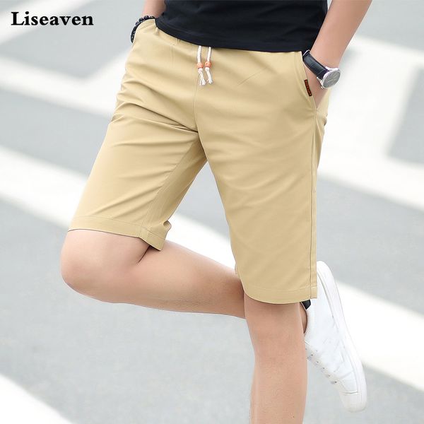 men's shorts liseaven men casual 2021 summer fashion cotton breathable male brand clothing homme trousers, White;black
men's shorts liseaven men casual 2021 summer fashion cotton breathable male brand clothing homme trousers, White;black