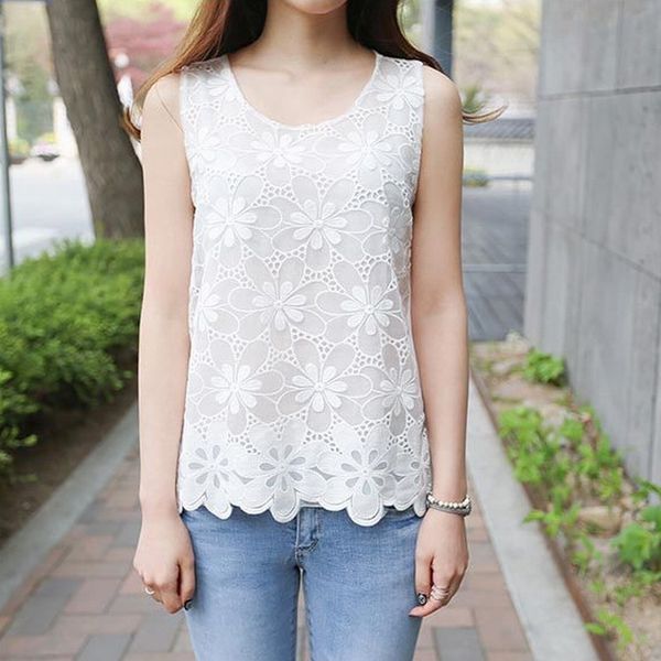summer women's large size loose sleeveless lace camisole vest women's dress korean-style versatile outer wear solid color base s, Black;white
summer women's large size loose sleeveless lace camisole vest women's dress korean-style versatile outer wear solid color base s, Black;white