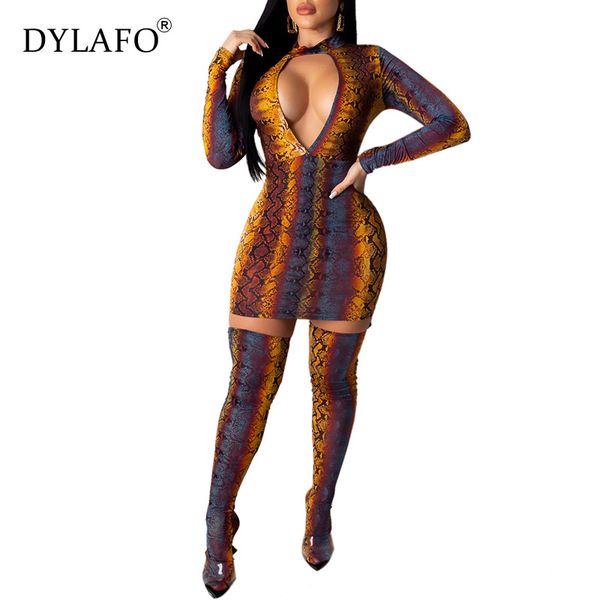 2020 women snake print bodycon dress vestidos stand neck long sleeve sheath mini night club party dresses female outfits, Black;gray
2020 women snake print bodycon dress vestidos stand neck long sleeve sheath mini night club party dresses female outfits, Black;gray