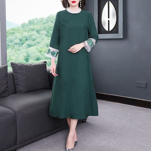 upvbu chinese style improved version 2019 autumn long-sleeved skirt cheongsam skirt long-sleeved long-length cheongsam dress for young girls, Black;gray
upvbu chinese style improved version 2019 autumn long-sleeved skirt cheongsam skirt long-sleeved long-length cheongsam dress for young girls, Black;gray