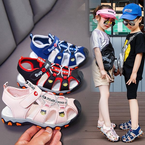 20 new children's and sandals boys' sandals girls' casual soft sole anti-skid baby baotou toddler shoes, Black;red
20 new children's and sandals boys' sandals girls' casual soft sole anti-skid baby baotou toddler shoes, Black;red