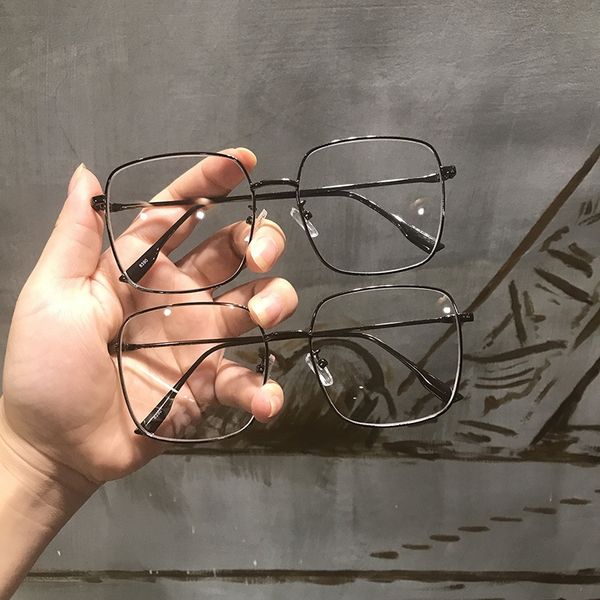 korean style square myopia women's ins large frame frame square metal plain glasses myopia glasses, Silver
korean style square myopia women's ins large frame frame square metal plain glasses myopia glasses, Silver
