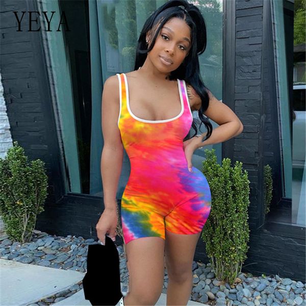 yeya plus size bodysuit tie dye print vest shorts jumpsuit women sportswear casual stretch jogger tracksuit home outfits, Black;white
yeya plus size bodysuit tie dye print vest shorts jumpsuit women sportswear casual stretch jogger tracksuit home outfits, Black;white
