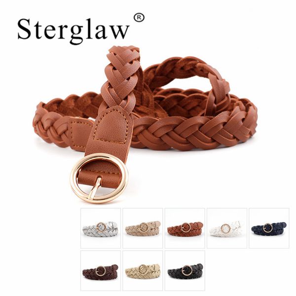 110*2.3cm new gold round buckle woven leather women's belt with female belts for women sinturones de mujer cinturones mujer n223, Black;brown
110*2.3cm new gold round buckle woven leather women's belt with female belts for women sinturones de mujer cinturones mujer n223, Black;brown