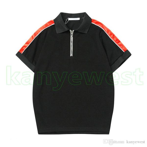19ss summer europe mens zipper t shirt fashion stripe print polo shirts casual neck turn-down collar polo cotton tee, White;black
19ss summer europe mens zipper t shirt fashion stripe print polo shirts casual neck turn-down collar polo cotton tee, White;black