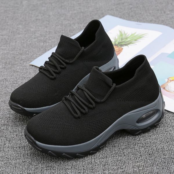 women flat platform shoes casual shoes lace up beathable wedge sneakers black trainers knitting flats
women flat platform shoes casual shoes lace up beathable wedge sneakers black trainers knitting flats