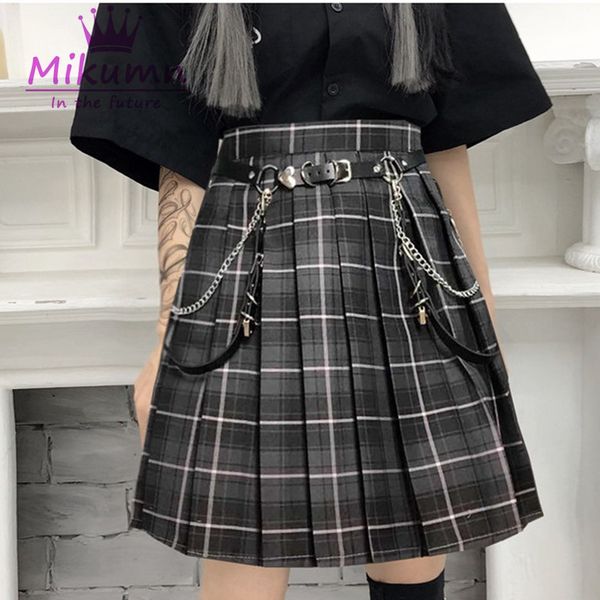 gothic plaid skirts women high waist pleated mini skirts female punk harajuku fashion streetwear, Black
gothic plaid skirts women high waist pleated mini skirts female punk harajuku fashion streetwear, Black