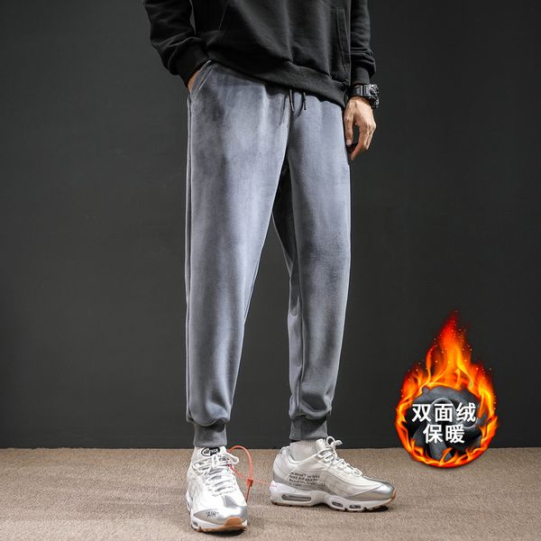 fleece warm fashion winter jogging pants men casual slim fit trousers thicken lamb velvet sweatpants male streetwear, Black
fleece warm fashion winter jogging pants men casual slim fit trousers thicken lamb velvet sweatpants male streetwear, Black