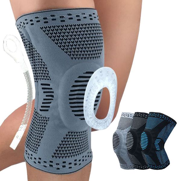 veqking 1pc knee pads outdoor sports basketball knee brace support running fitness silicone spring protectors for sport, Black;gray
veqking 1pc knee pads outdoor sports basketball knee brace support running fitness silicone spring protectors for sport, Black;gray