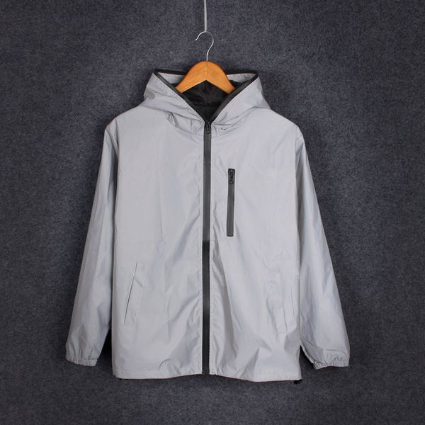 long sleeved reflective jacket men / women harajuku windbreaker jackets hooded hip-hop streetwear night shiny zipper coats sa-8, Tan;black
long sleeved reflective jacket men / women harajuku windbreaker jackets hooded hip-hop streetwear night shiny zipper coats sa-8, Tan;black