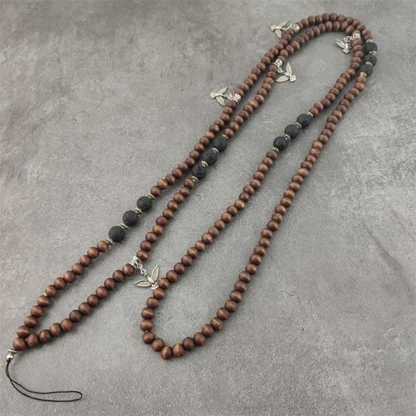 new handmade brown wood beads long chain pompom mobile chain charm bohemia necklace for phone hanger jewelry, Silver
new handmade brown wood beads long chain pompom mobile chain charm bohemia necklace for phone hanger jewelry, Silver