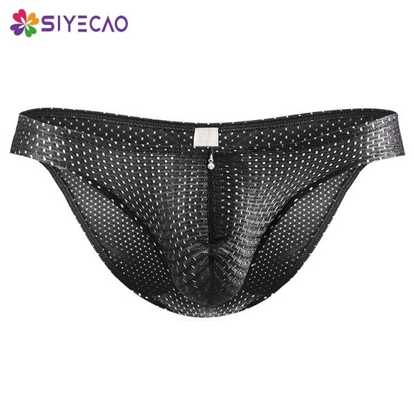 underpants gay men underwear bikini briefs breathable mesh hole shorts ice silk male panties lingerie, Black;white
underpants gay men underwear bikini briefs breathable mesh hole shorts ice silk male panties lingerie, Black;white